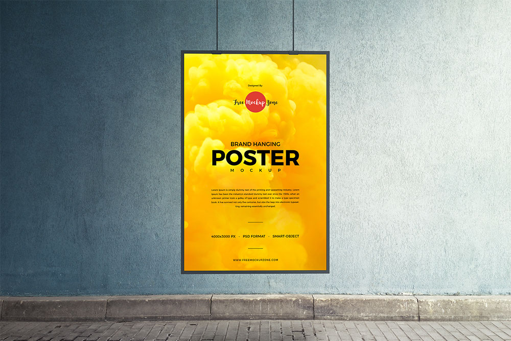 Download 38 Free Poster Mockups For Successful Design Showcase 2020 Colorlib