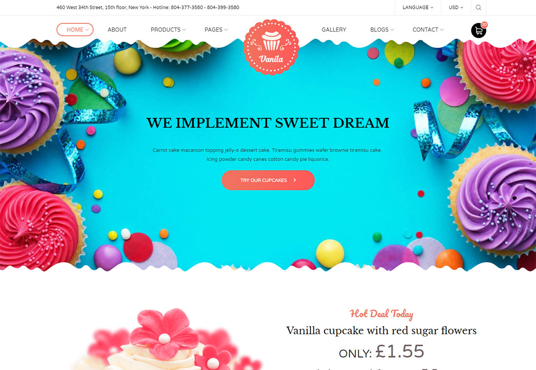 Bakery Website template