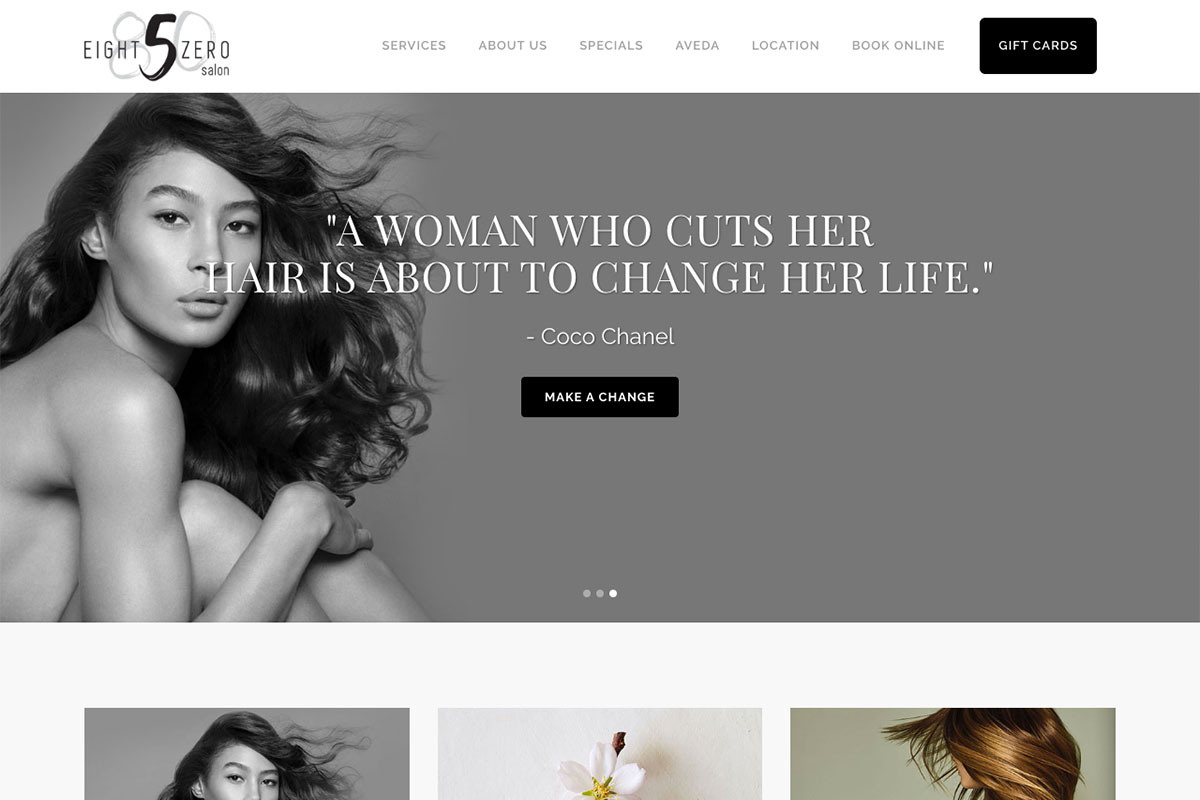 2 beauty salon websites