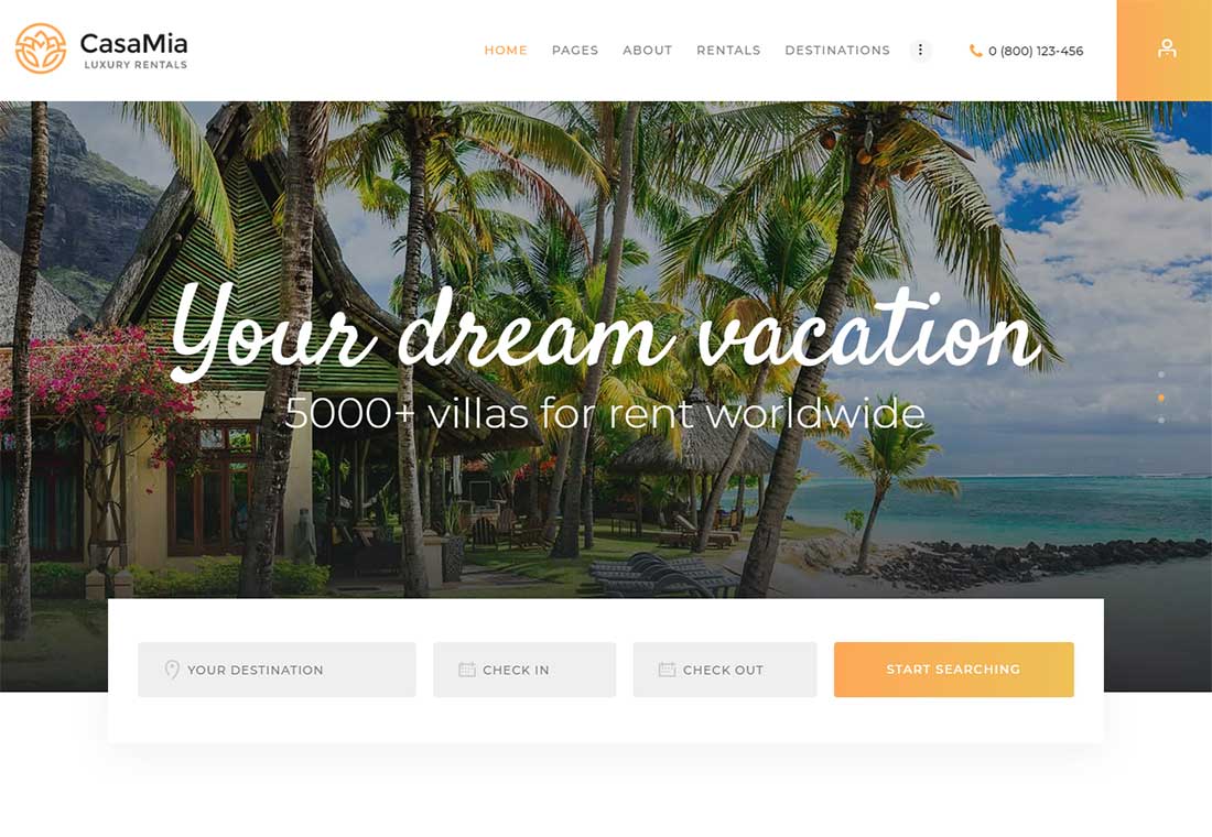 Casamia - Property rental WordPress theme