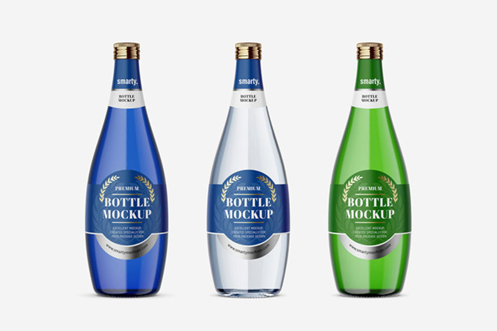 Download 42 Useful Glass Bottle Mockups Food And Beverage Packaging Colorlib PSD Mockup Templates