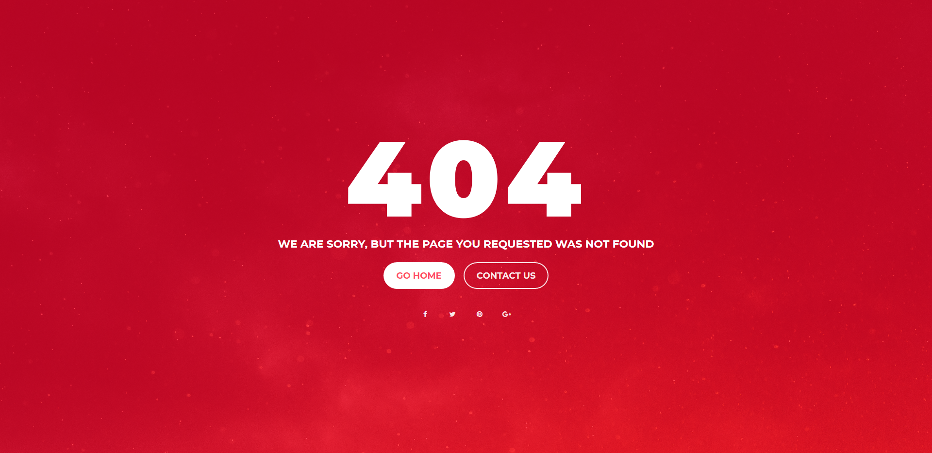 Simple red 404 not found error page example and template