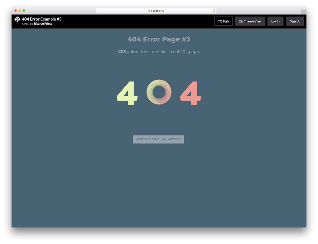 404 gradient free error page template