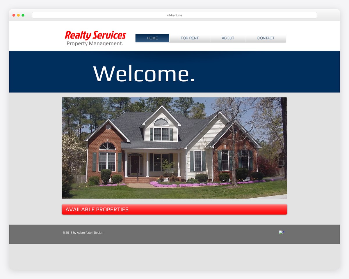 realty services property management website example