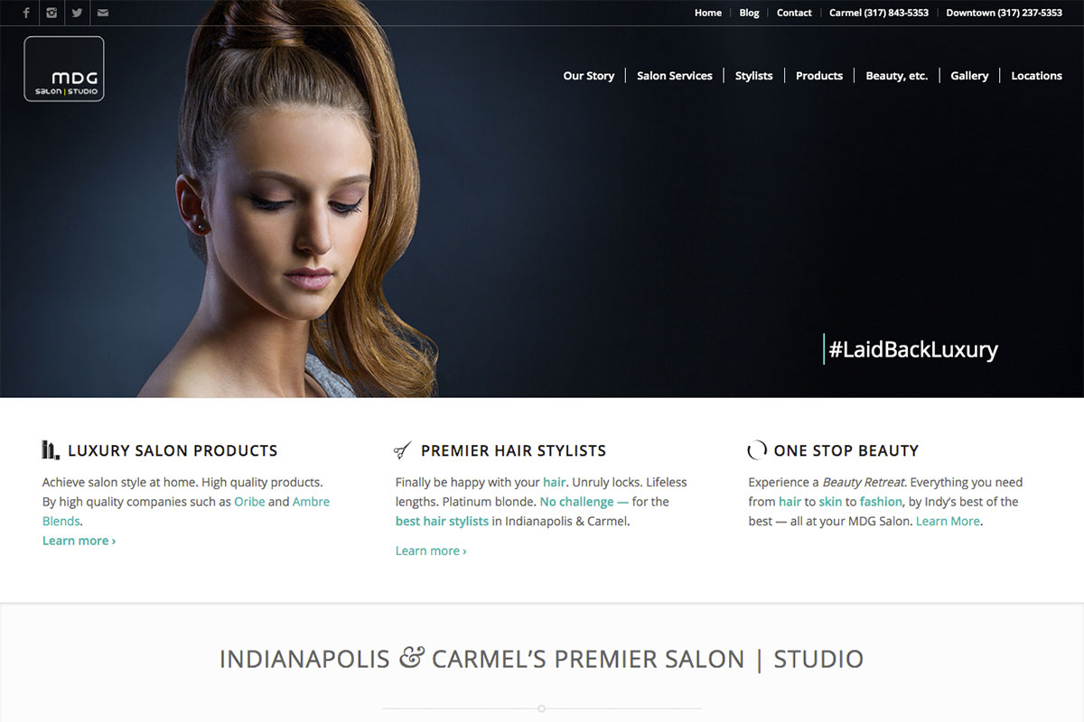 4 beauty salon websites