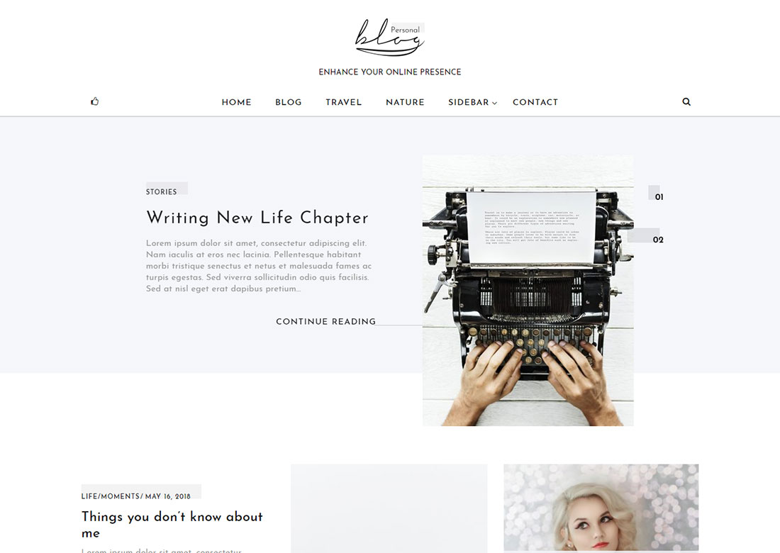 Author WordPress theme for writers 