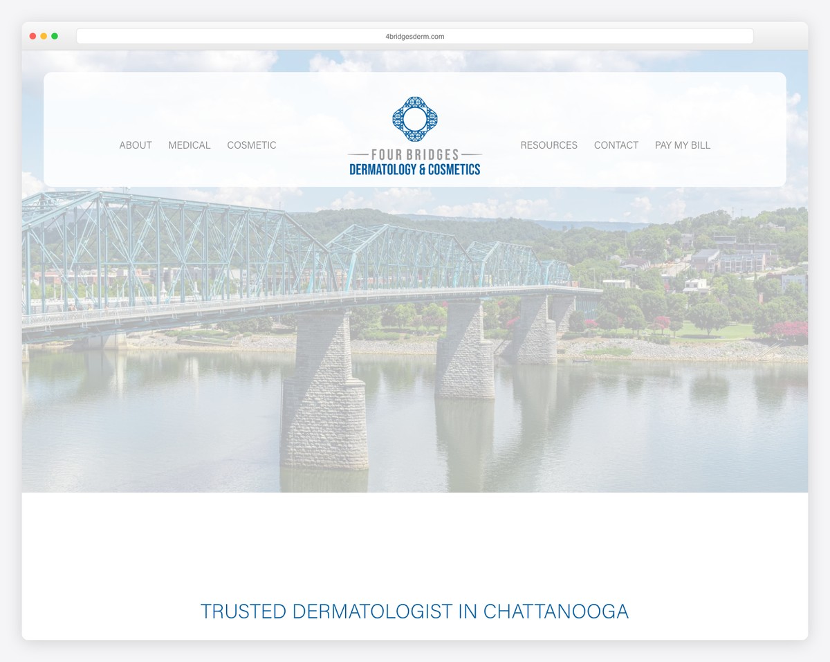 four bridges dermatology website example