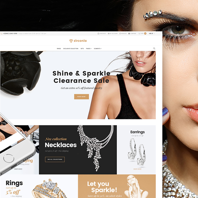 Zirconia - Jewelry & Accessories Store Responsive WooCommerce Theme