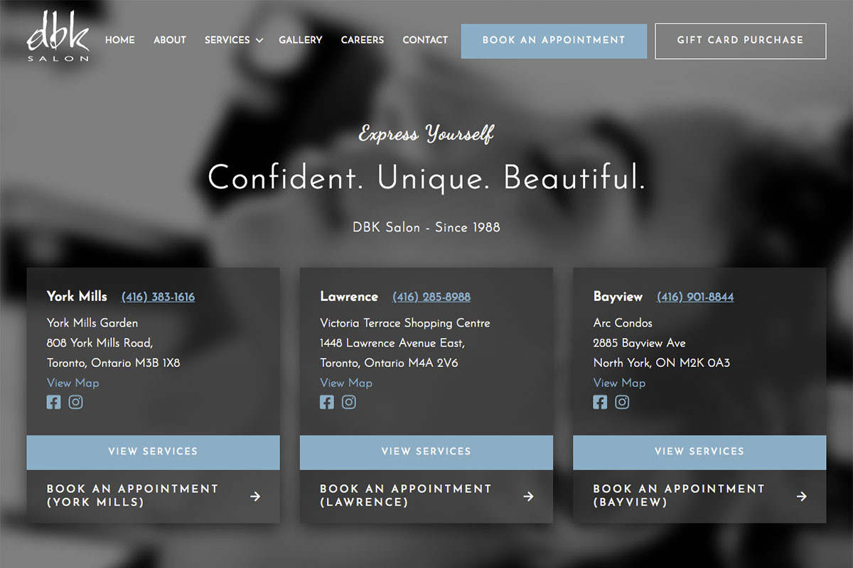 5 beauty salon websites