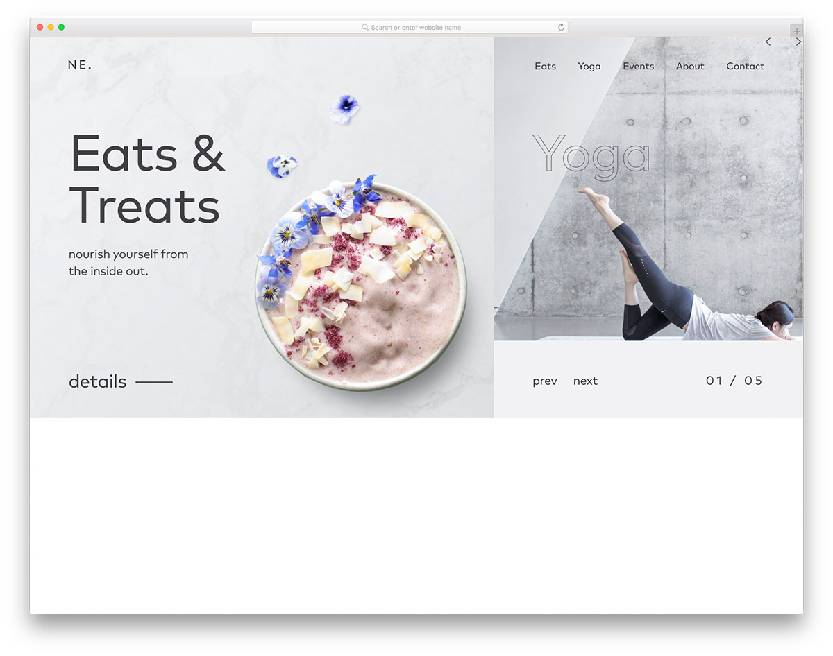 Nourish Eats lifestyle website