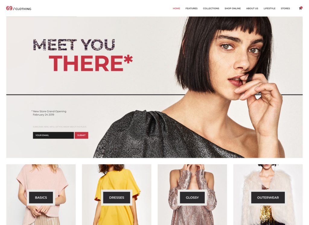 69 Clothing - Brand Store & Fashion Boutique WordPress Theme