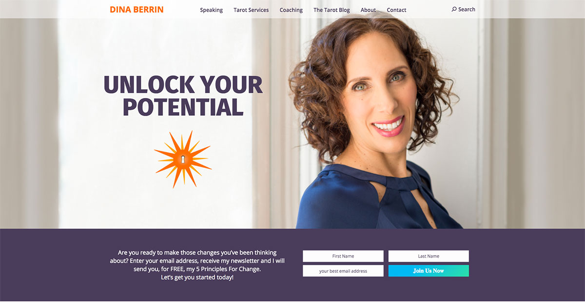 Dina Berrin - Psychic practice website design