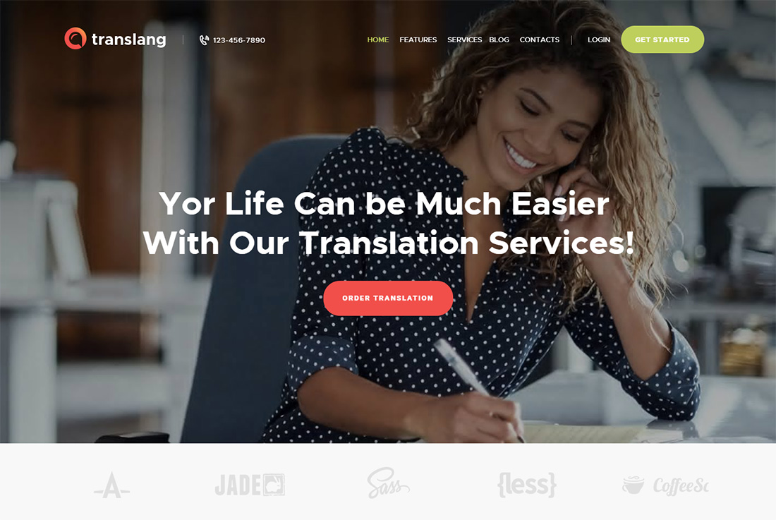 Translang Virtual Assistant Website Templates