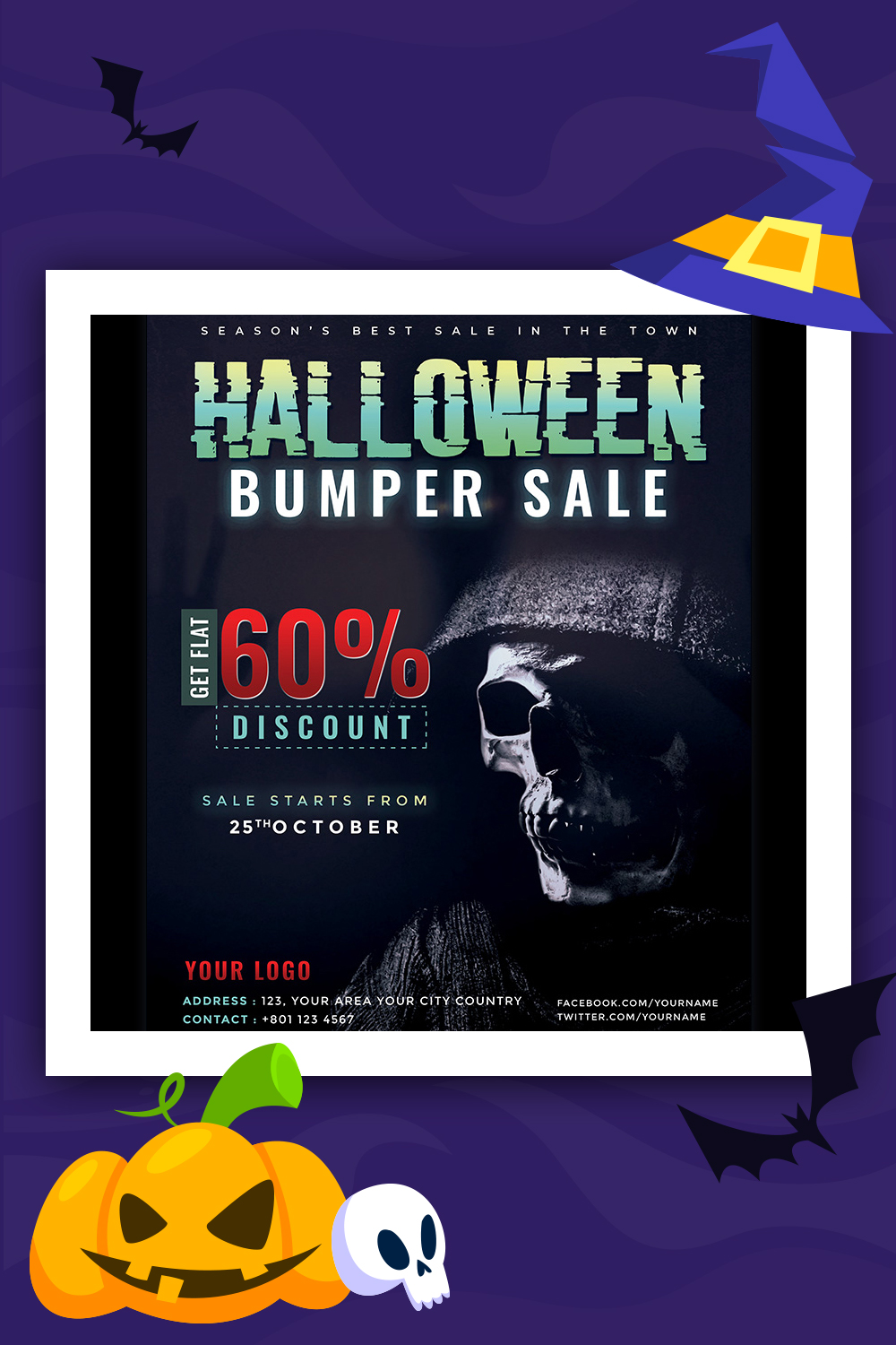 Halloween Bumper Sale Flyer Corporate Identity Template