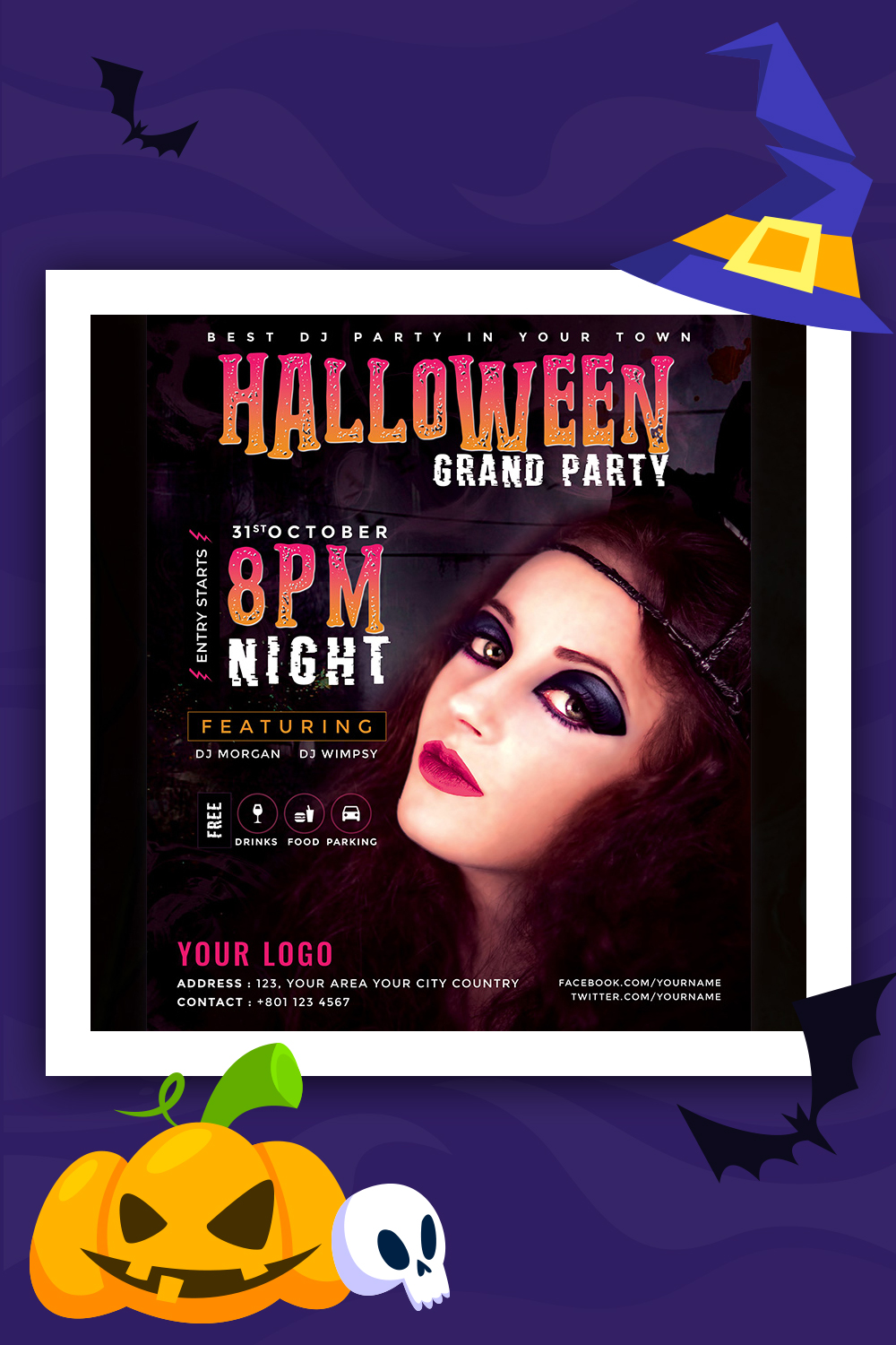 Halloween Grand Party Flyer Corporate Identity Template