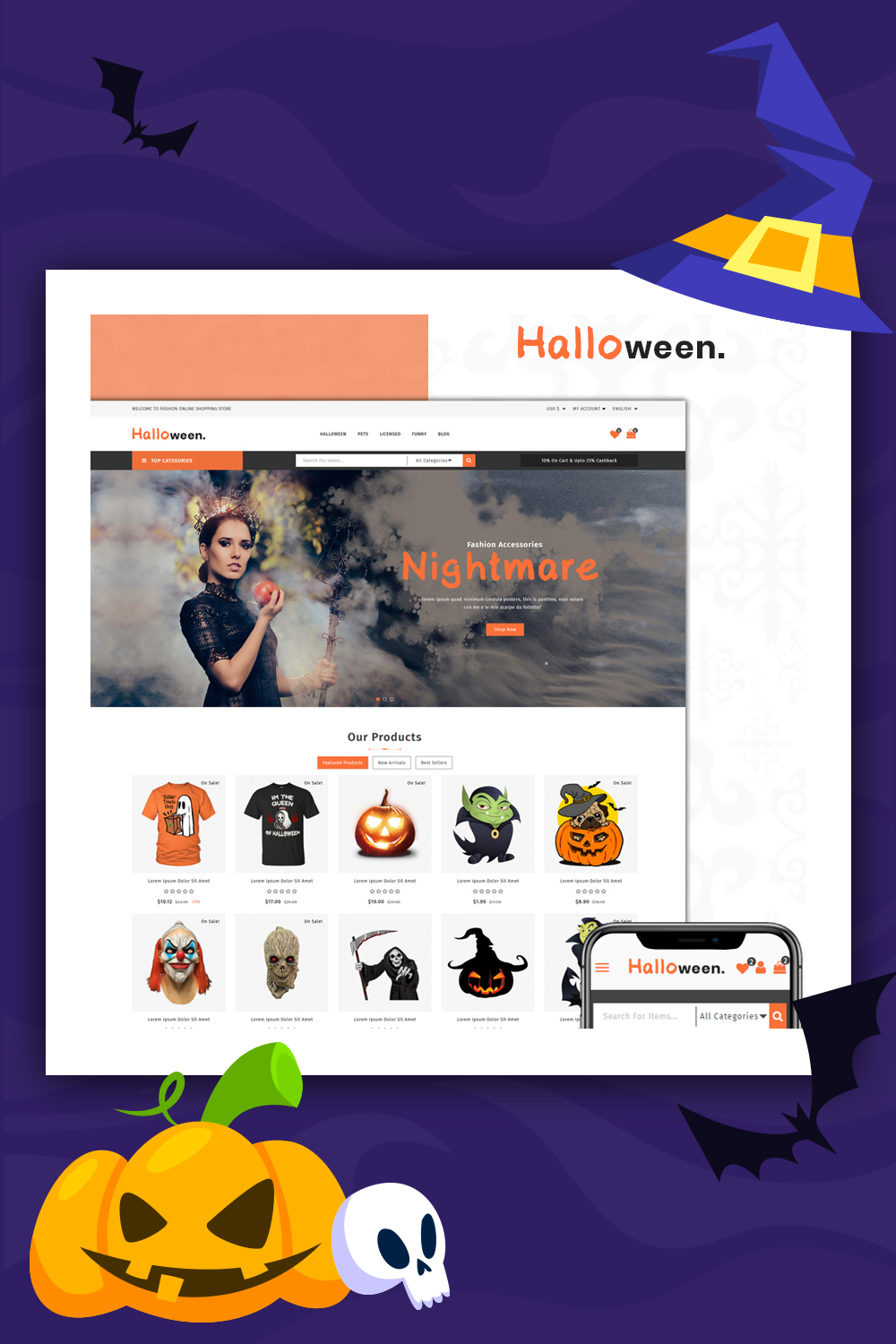Halloween Store PrestaShop Theme