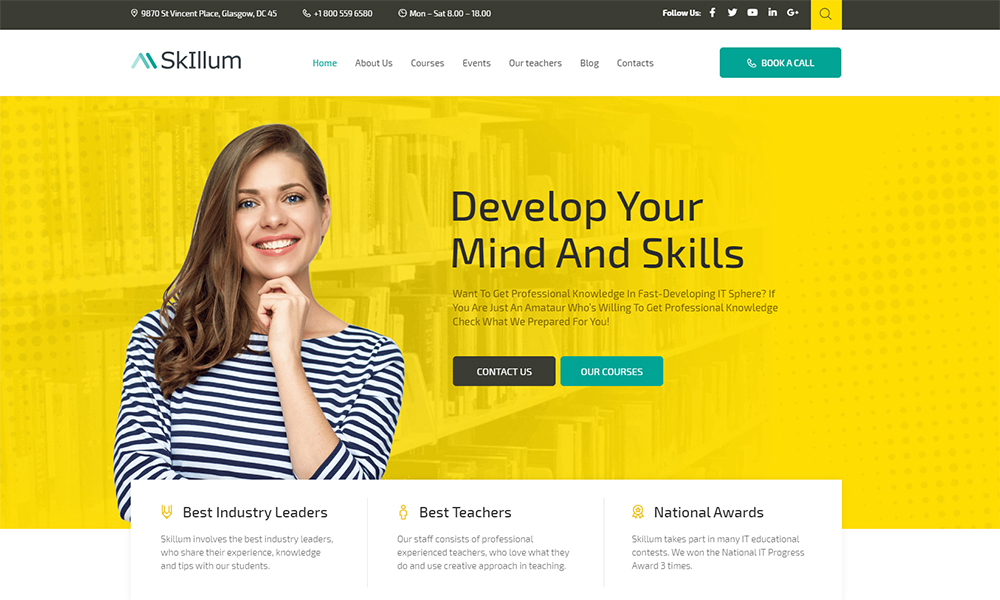 SkIllum - Online Courses Elementor WordPress Theme