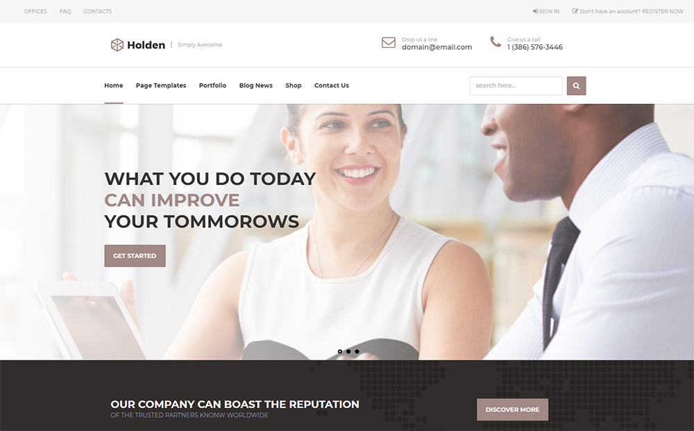 Holden - Corporate Business with Page Builder | Business Joomla Template