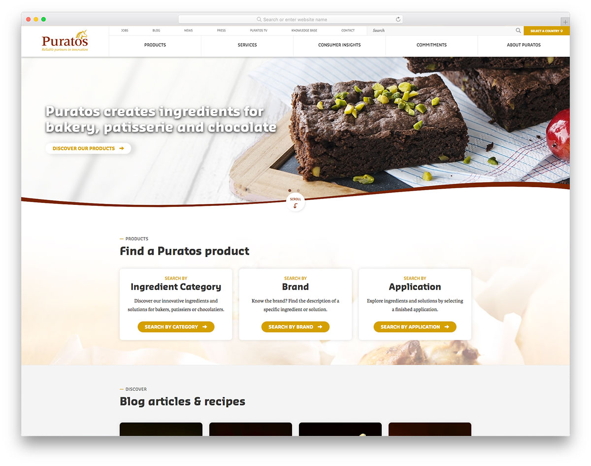 Puratos bakery website