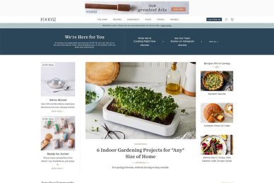 food blog design examples