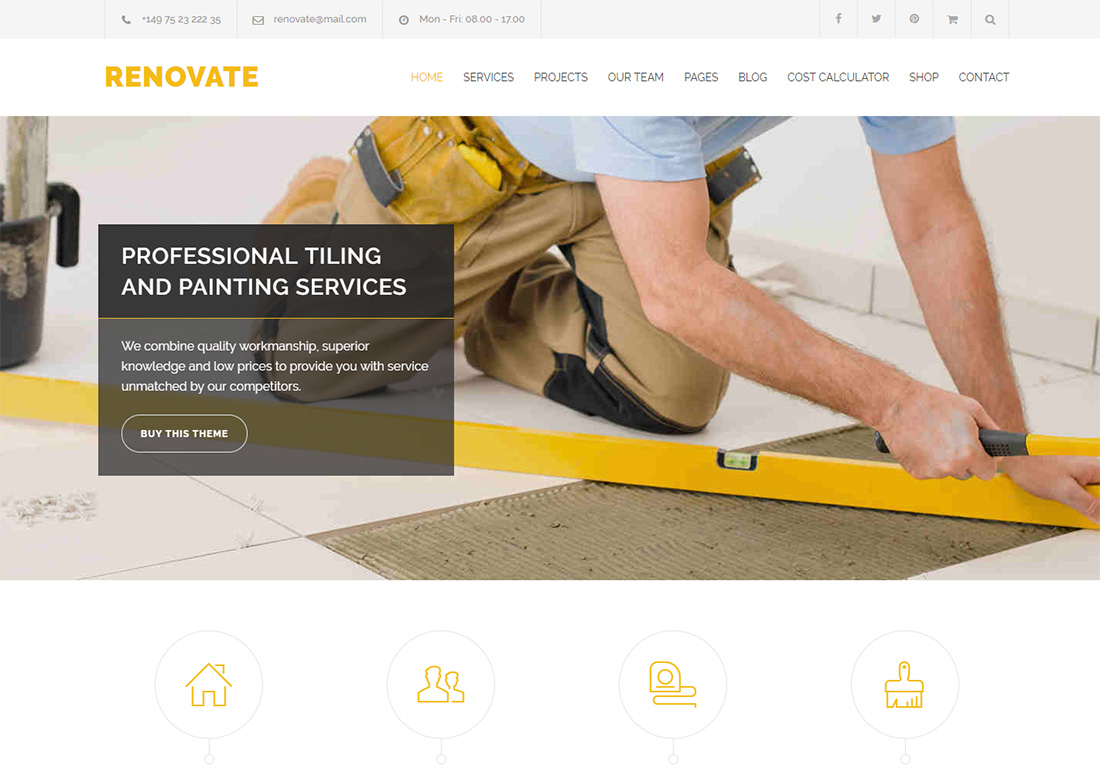 Renovate WordPress Themes for Painters