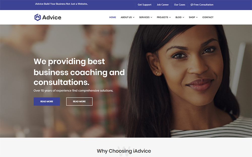 iAdvice - Business Consulting and Professional Services Joomla Template