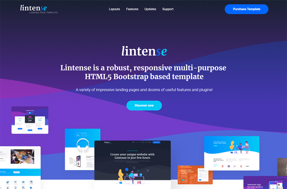 All-in-One Landing Page - Lintense Design by Zemez
