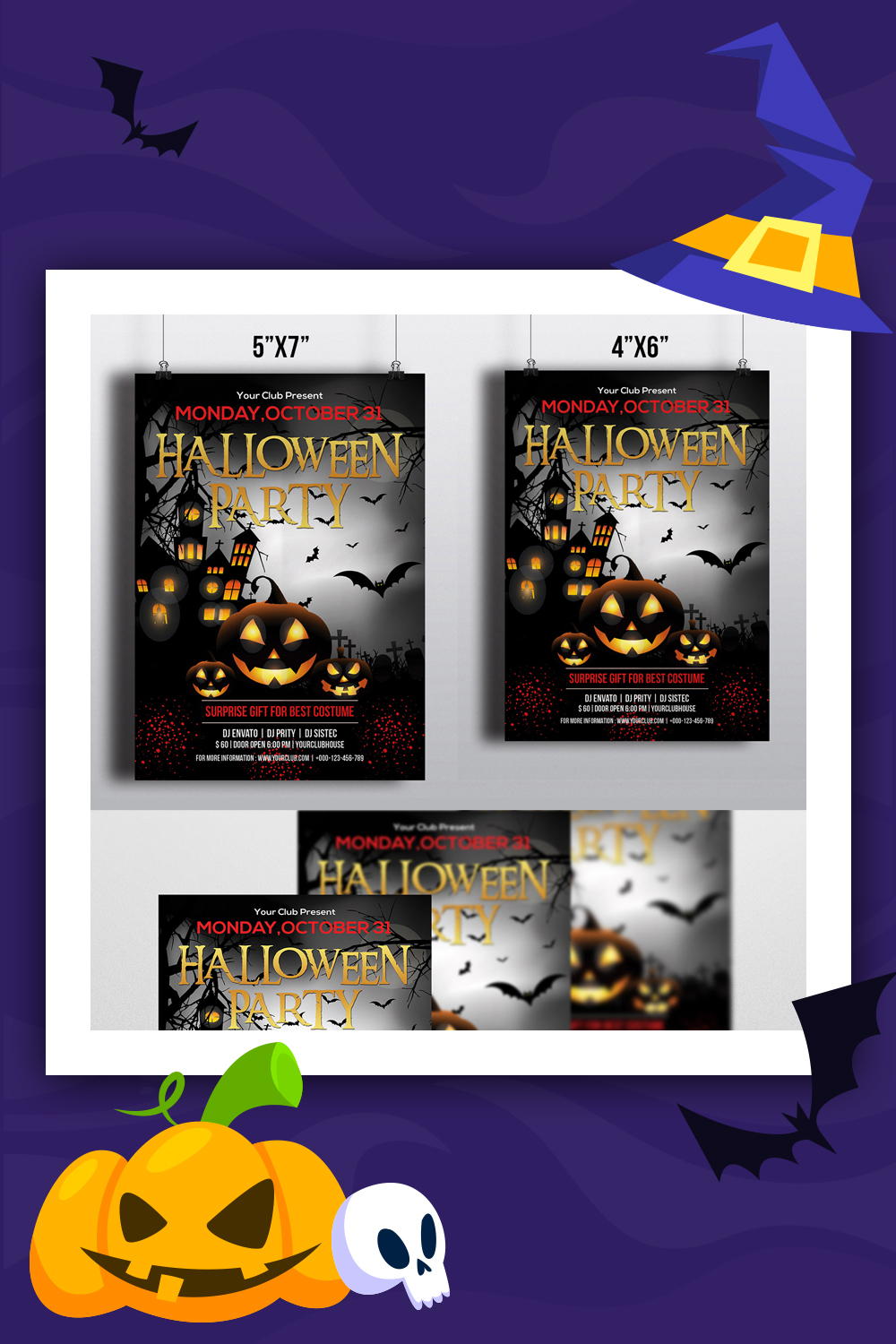 Halloween Party Flyer Corporate Identity Template