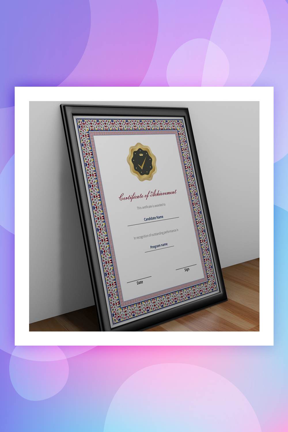 Certificate of achievement Certificate Template