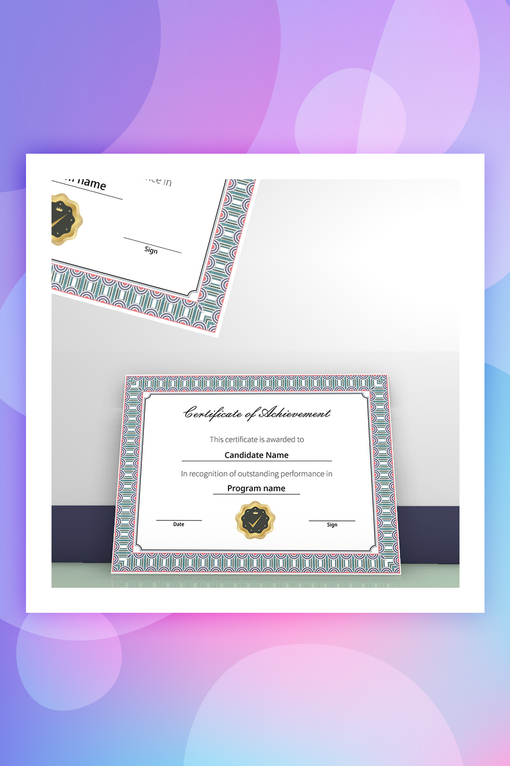 Beautiful Simple Certificate Template