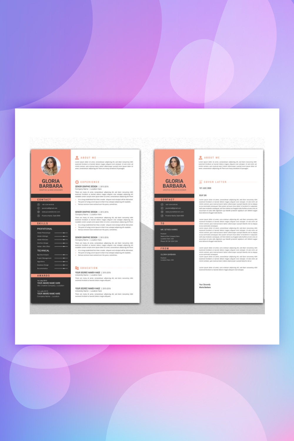 Resume 2016 Template from colorlib.com