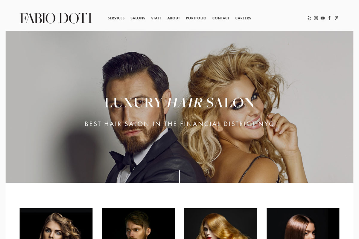 9 hair salon websites design
