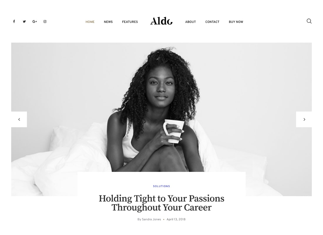 Aldo | Gutenberg Blog WordPress Theme