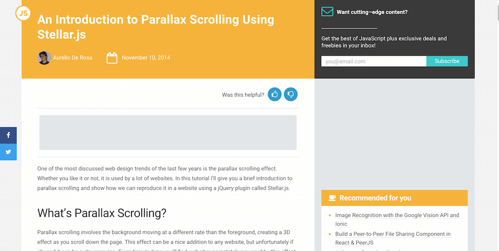 An Introduction to Parallax Scrolling Using Stellar.js