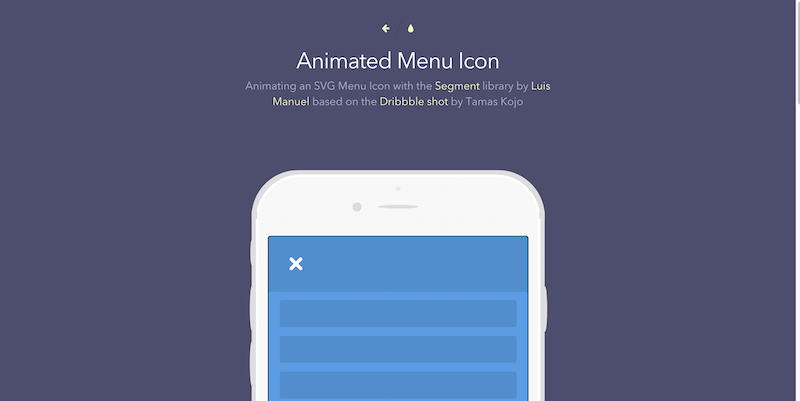 Animating an SVG Menu Icon with Segment