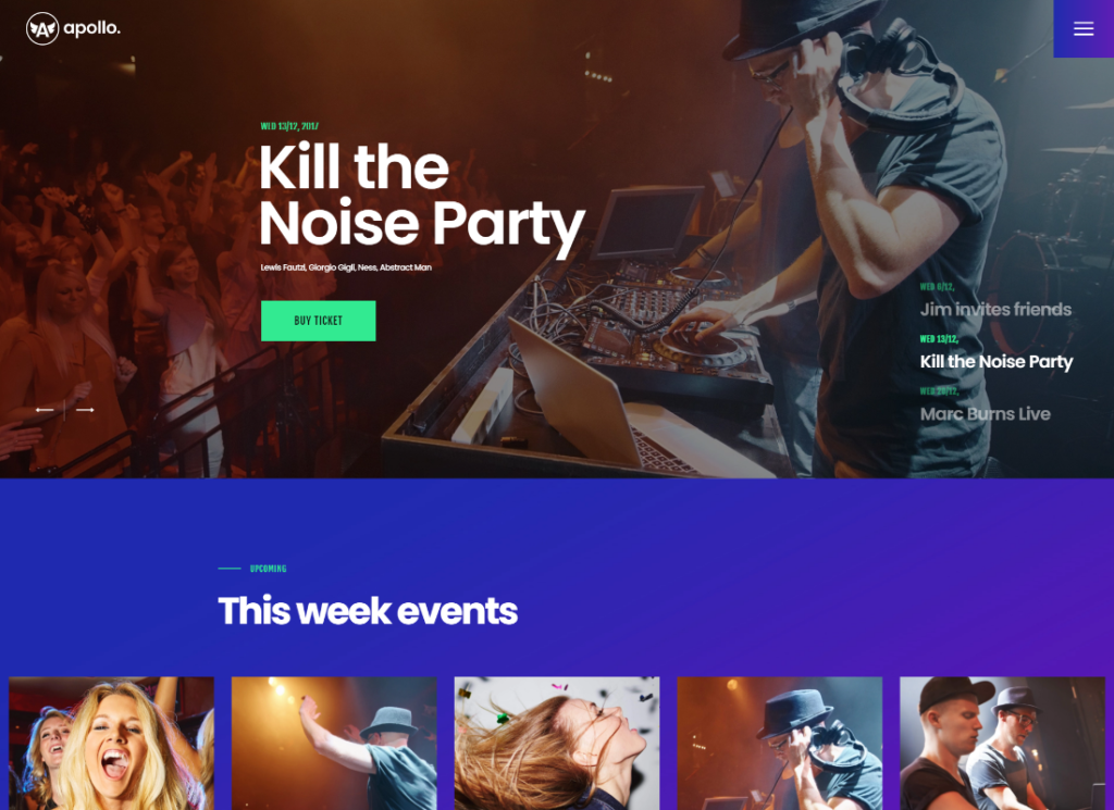 Apollo | Night Club, DJ Concert & Music Event WordPress Theme