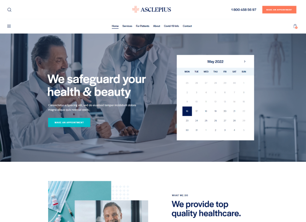 Asclepius | Doctor, Medical & Healthcare WordPress Theme