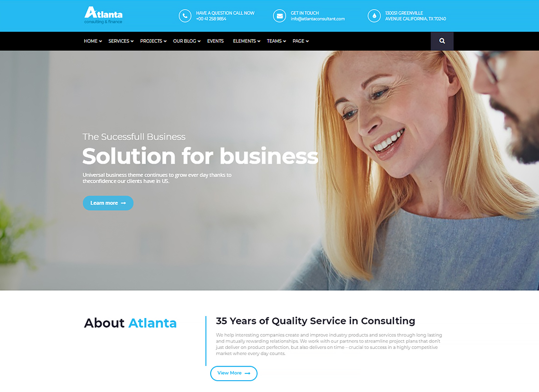 Atlanta - Consulting & Finance WordPress Theme