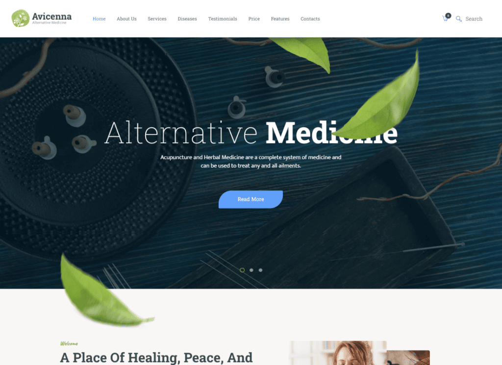 Avicenna - Alternative Folk Medicine Doctor WordPress Theme + Shop