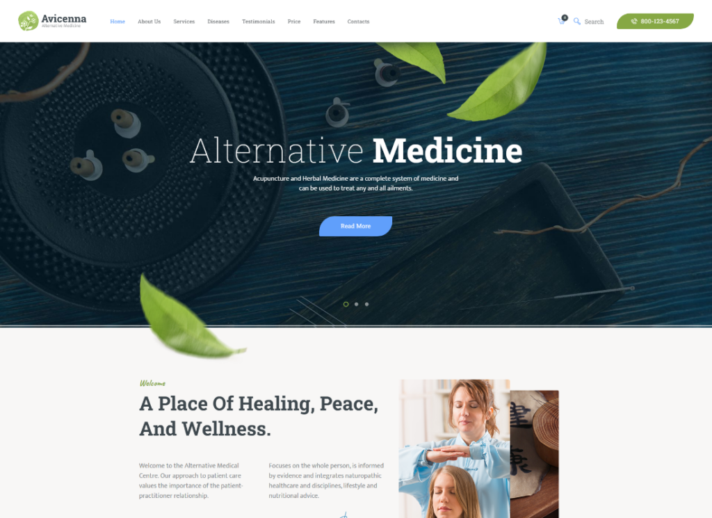 Avicenna - Alternative Folk Medicine Doctor WordPress Theme