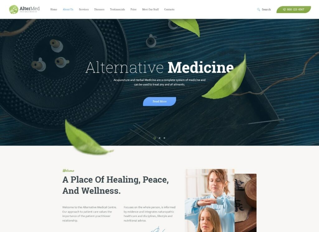 Avicenna | Alternative Folk Medicine Doctor WordPress Theme + Shop