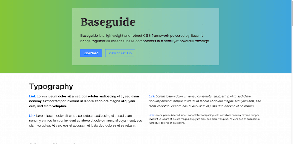 Baseguide – CSS Framework