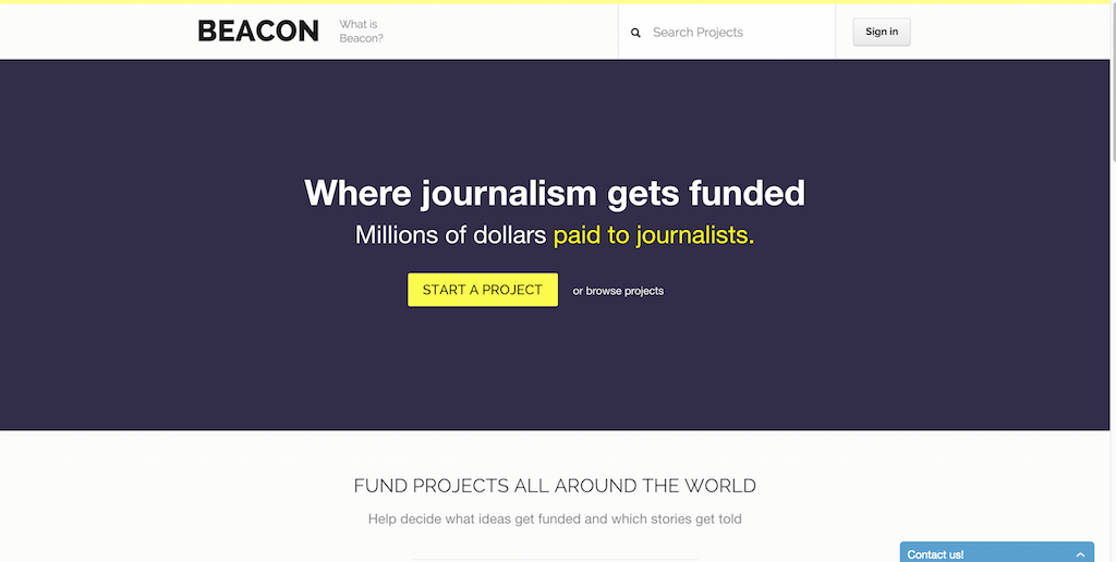 Beacon — Crowdfunding Journalism