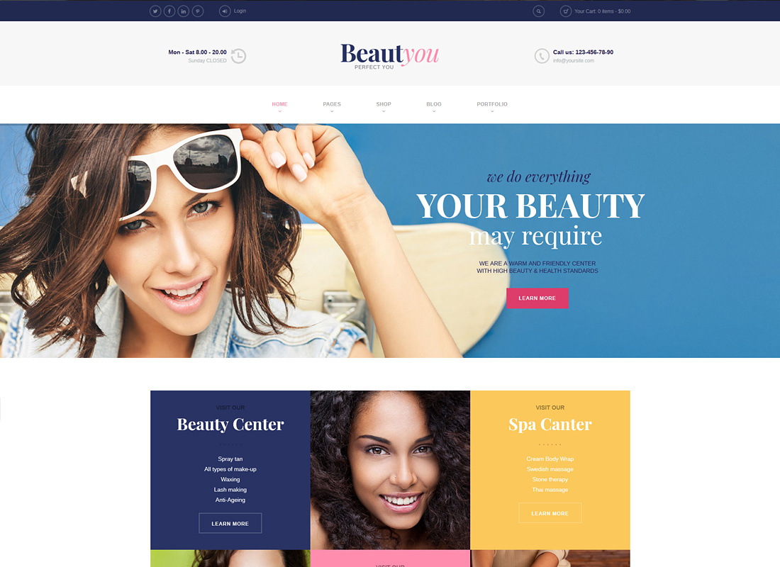 Beauty, Hair & Spa Salon WordPress Theme
