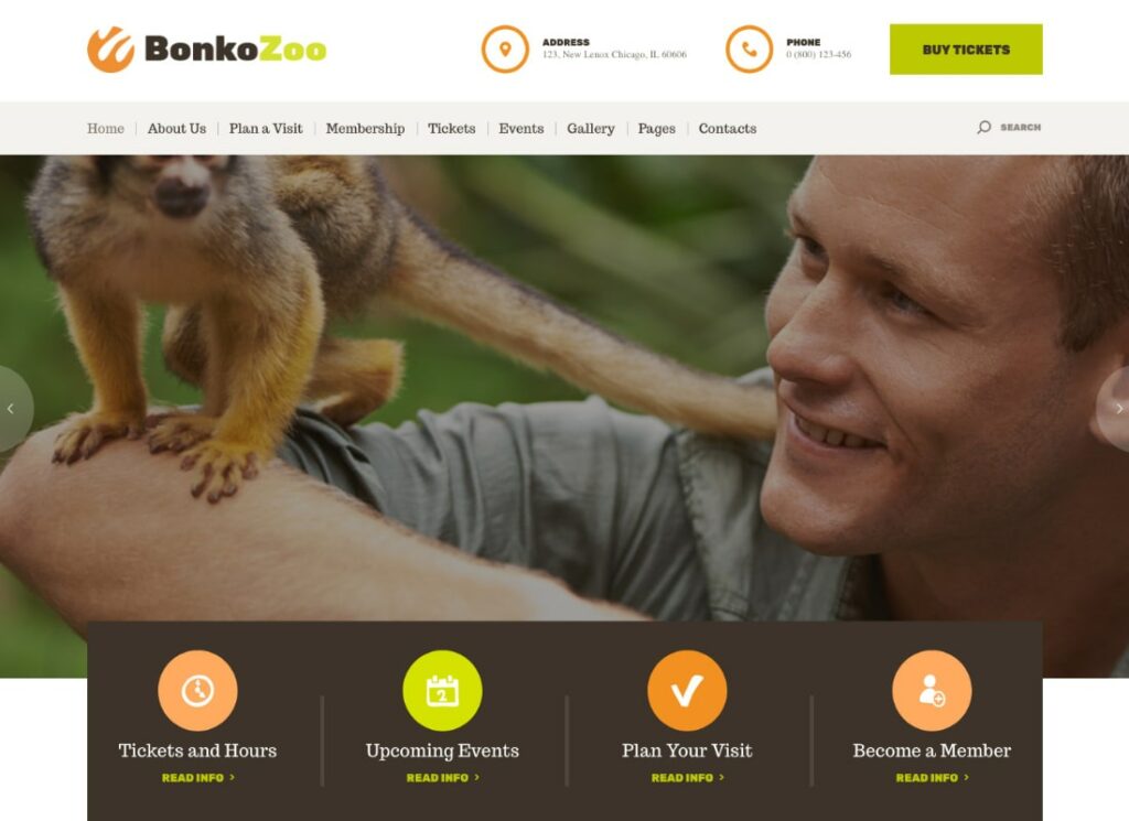 Bonko | Safari & Zoo WordPress Theme