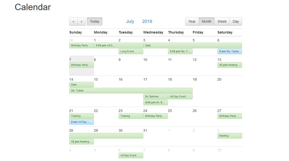 Free Calendar 2019 Template from colorlib.com