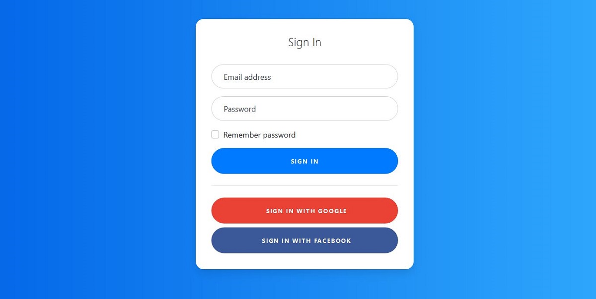 Login Page In Bootstrap