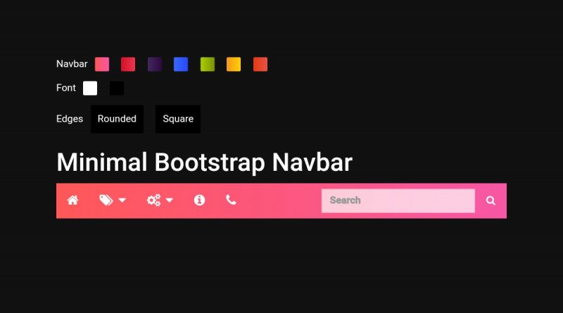 Bootstrap navbar example