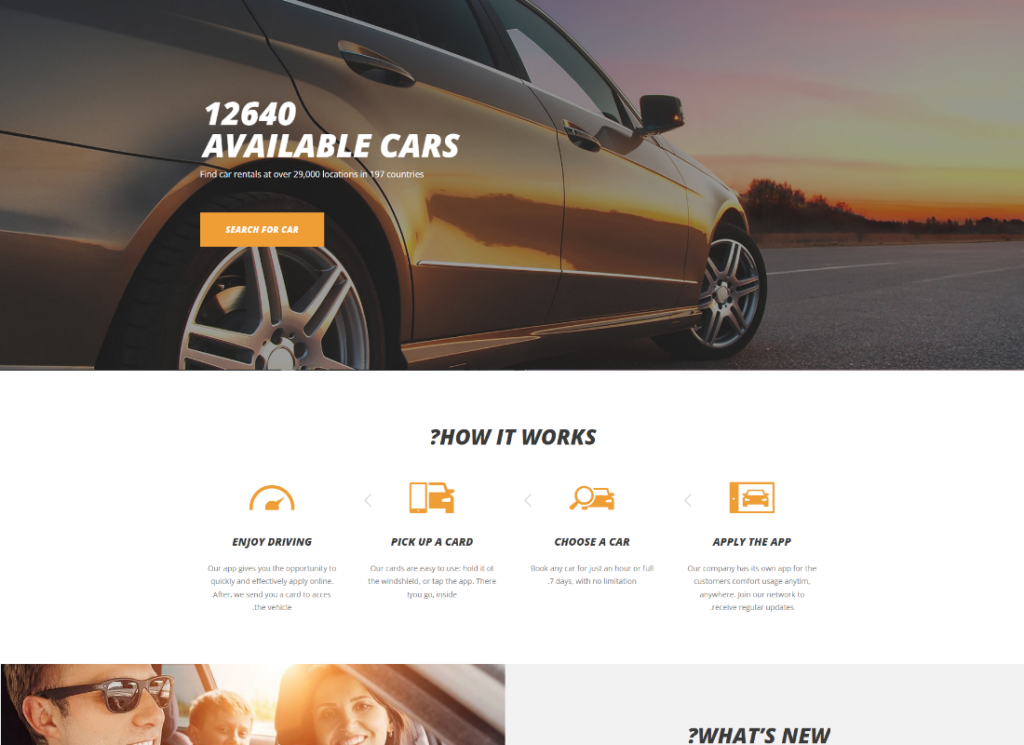 Cars4Rent - Auto Rental & Taxi Service WordPress Theme + RTL