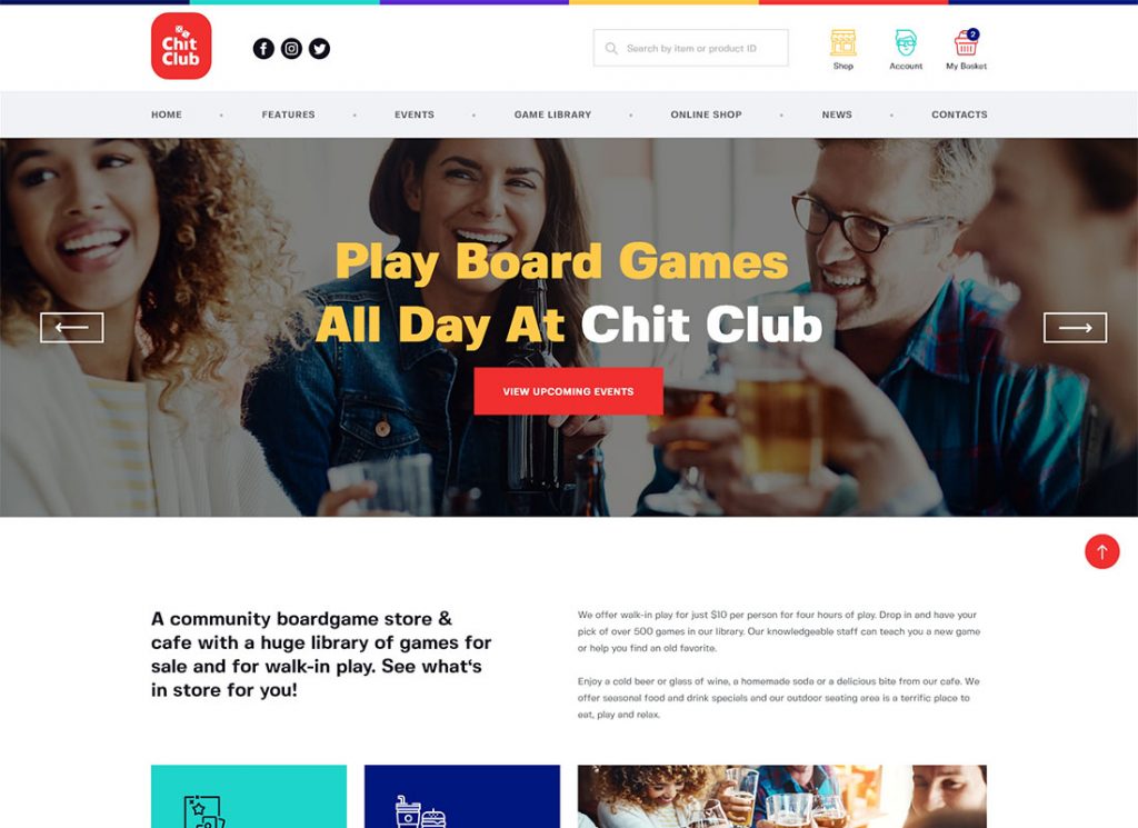 Chit Club | Board Games Club & Anticafe WordPress Theme